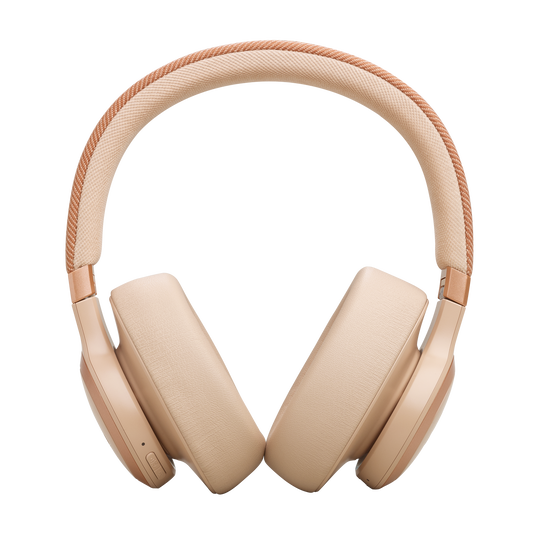 JBL Live 770NC - Sandstone - Wireless Over-Ear Headphones with True Adaptive Noise Cancelling - Front